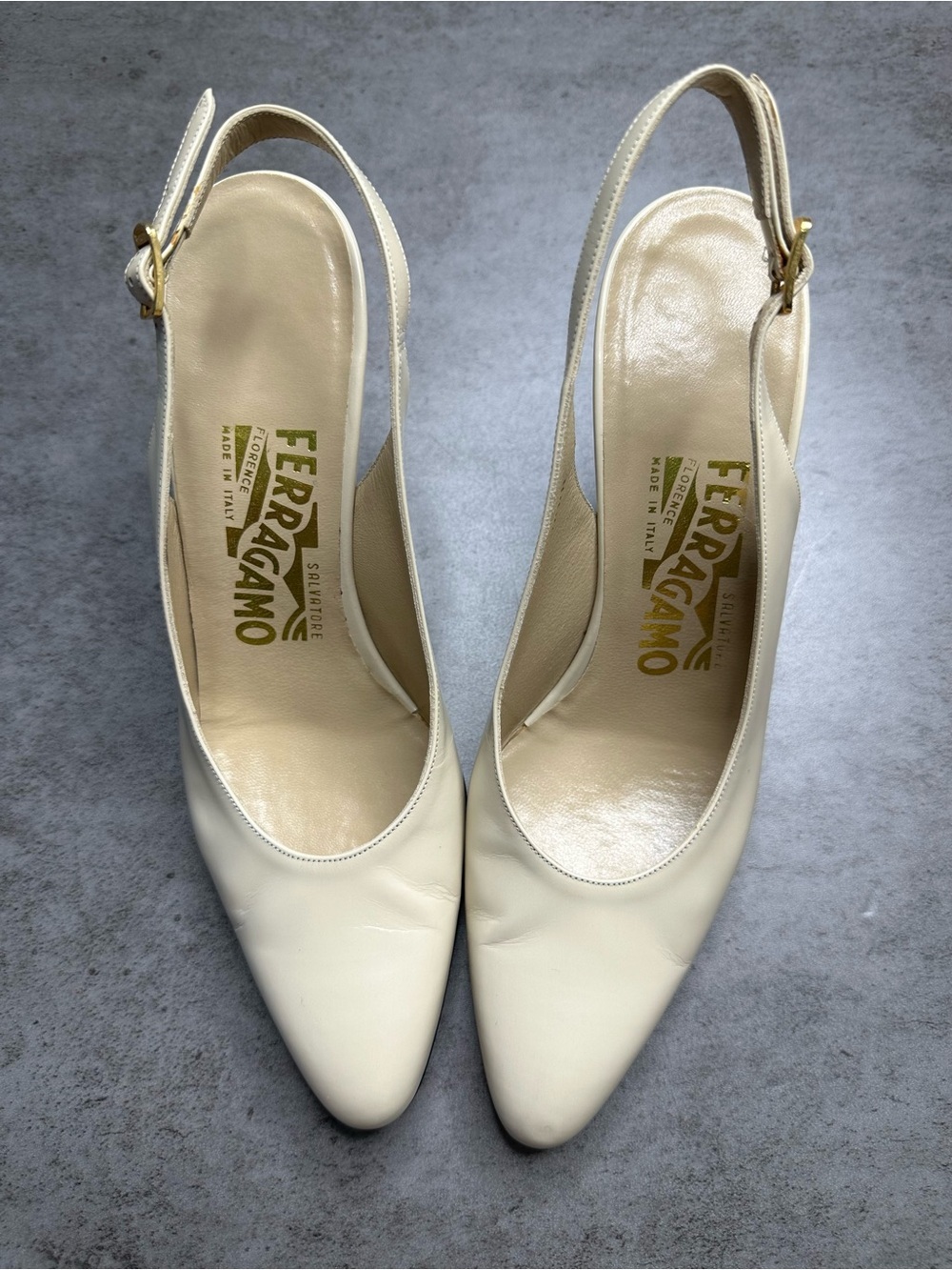 Salvatore Ferragamo Giotto Slingback Pumps | Made in Italy